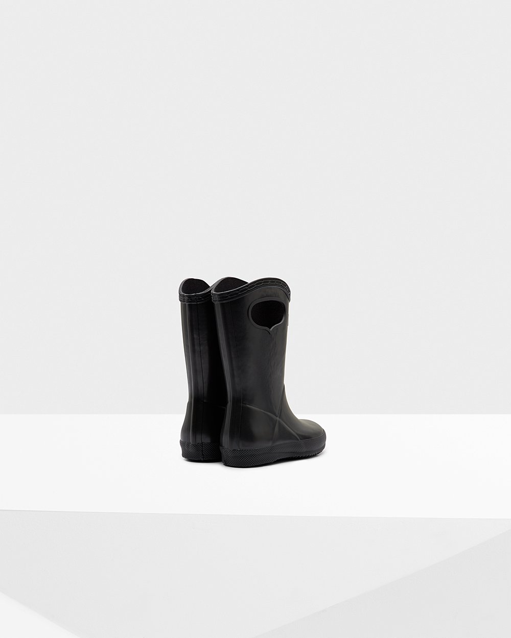 Hunter Original First Classic Grab Handle Rain Boots - Clearance Sale Kids Black - FTBPCQ731